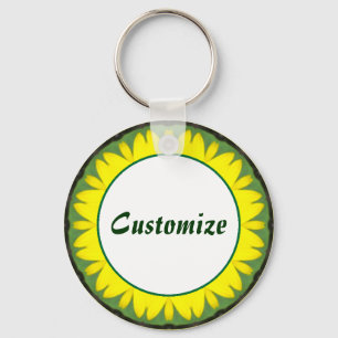 Daisy Mandala Template 03 Keychain