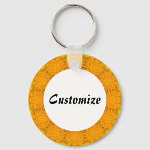 Daisy Mandala Template 08 Keychain