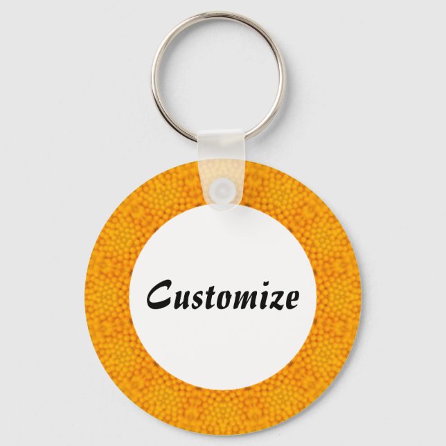 Daisy Mandala Template 09 Keychain (Front)