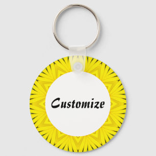 Daisy Mandala Template 10 Keychain