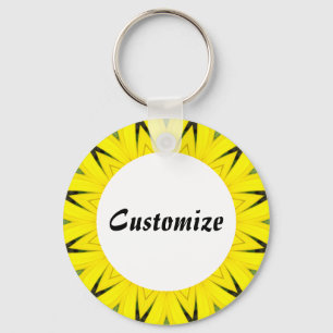 Daisy Mandala Template 11 Keychain