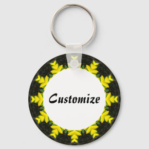Daisy Mandala Template 13 Keychain