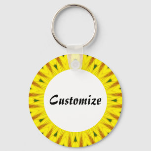 Daisy Mandala Template 16 Keychain