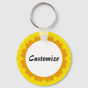 Daisy Mandala Template 17 Keychain