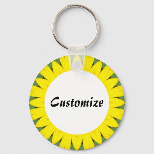 Daisy Mandala Template 18 Keychain