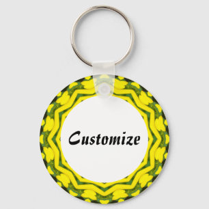 Daisy Mandala Template 21 Keychain