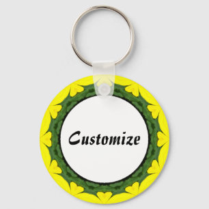 Daisy Mandala Template 22 Keychain