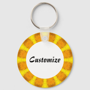 Daisy Mandala Template 23 Keychain