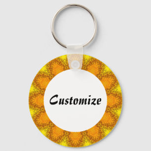 Daisy Mandala Template 24 Keychain