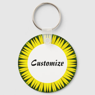 Daisy Mandala Template 25 Keychain