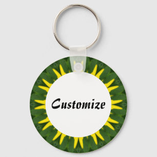 Daisy Mandala Template 26 Keychain