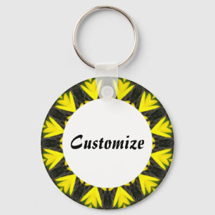 Daisy Mandala Template 27 Keychain