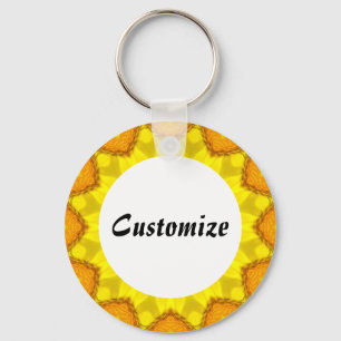 Daisy Mandala Template 30 Keychain
