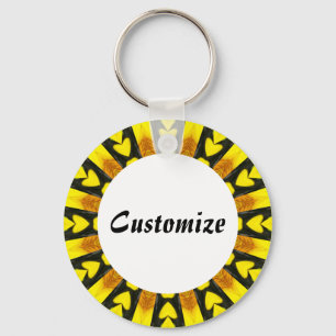 Daisy Mandala Template 32 Keychain