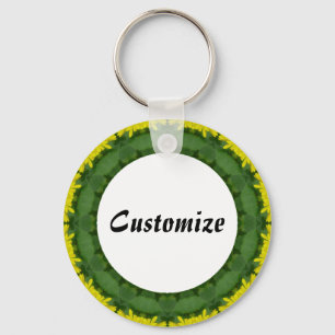 Daisy Mandala Template 33 Keychain