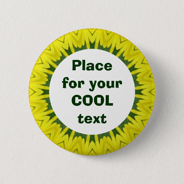 Daisy Mandala Template 34 2 Inch Round Button (Front)