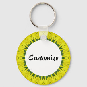 Daisy Mandala Template 34 Keychain