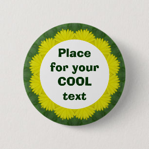 Daisy Mandala Template 35 2 Inch Round Button