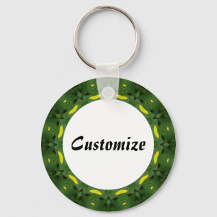 Daisy Mandala Template 37 Keychain