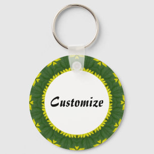 Daisy Mandala Template 38 Keychain