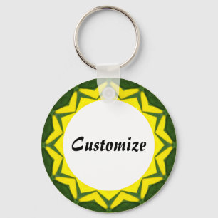 Daisy Mandala Template 39 Keychain