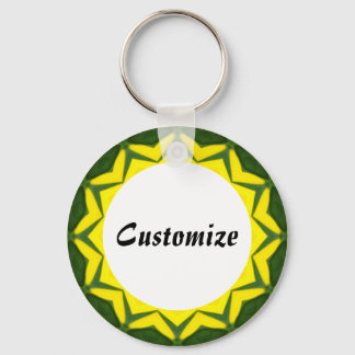 Daisy Mandala Template 39 Keychain