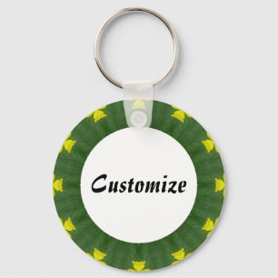 Daisy Mandala Template 41 Keychain