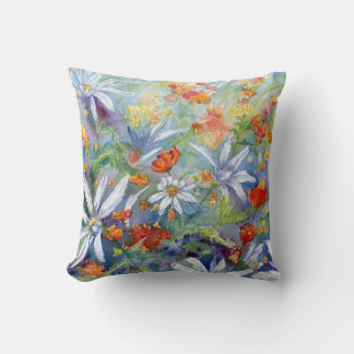 Daisy Meadow Throw Pillow