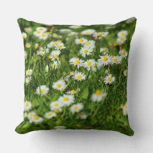 Daisy Meadow Throw Pillow