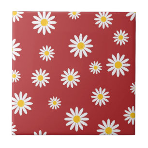 Daisy Meadows Red Tile
