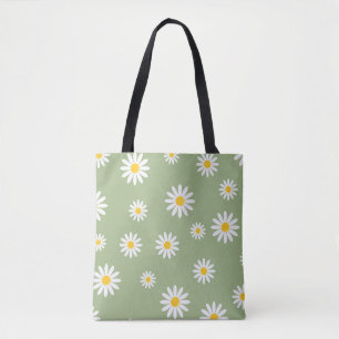 Daisy Meadows Sage Green Tote Bag