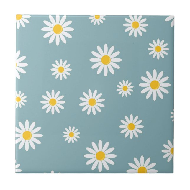 Daisy Meadows Teal Tile (Front)