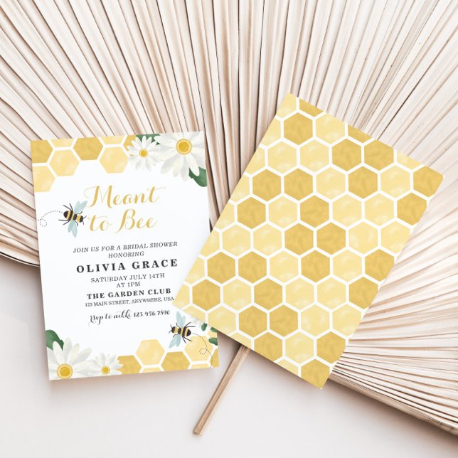 Daisy Meant to Bee nuptiale douche Invitation (Créateur téléchargé)