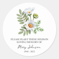 Daisy Memorial Funeral Seed Packet