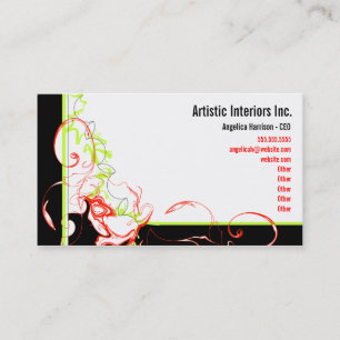 Daisy Mod - Red & Green Business Card