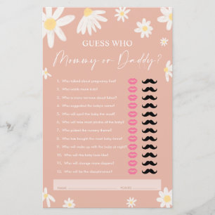 Daisy Mommy or Daddy, Pink Guest Who Game