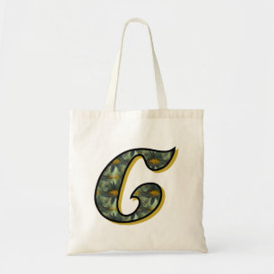 Daisy Monogram Initial C Tote Bag