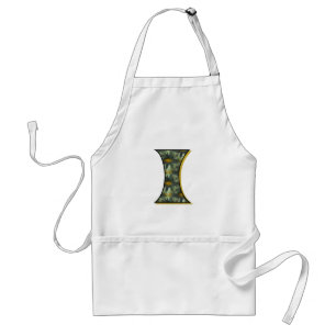 Daisy Monogram Initial I Standard Apron