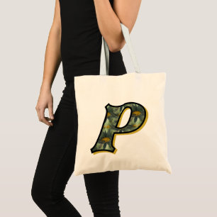 Daisy Monogram Initial P Tote Bag