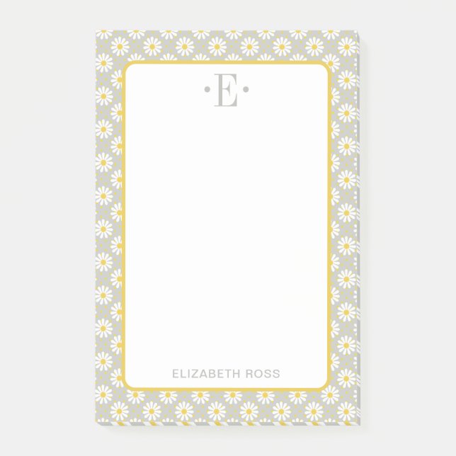 Daisy Monogram  Post-it Notes (Front)