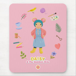 Daisy Motif Mouse Pad