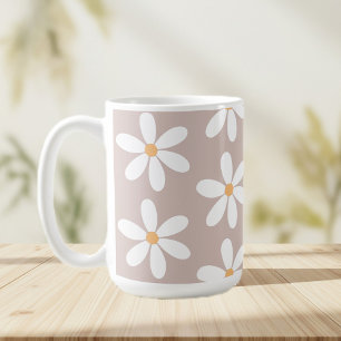 Daisy  mug, Retro Flower  Mug
