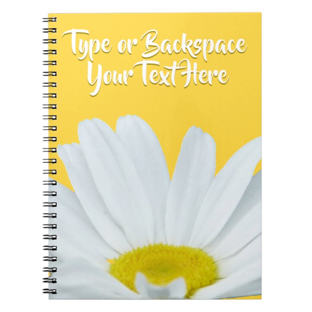 Daisy Notebook Personalized Daisy Flower Journal (Front)