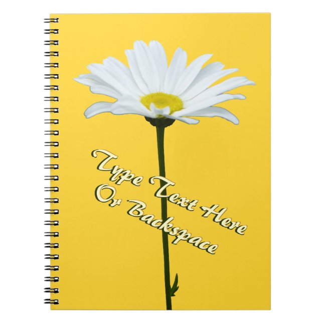 Daisy Notebook Personalized Daisy Flower Notebook (Front)