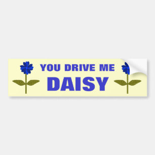 Daisy Ocean Blue Bumper Sticker