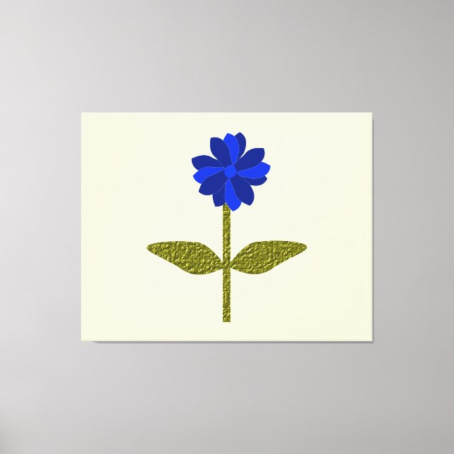 Daisy Ocean Blue Canvas Print (Front)