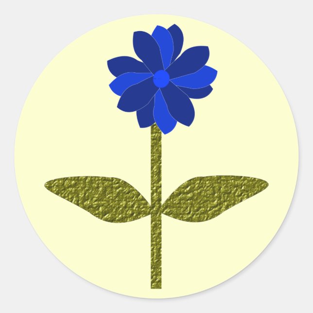 Daisy Ocean Blue Sticker (Front)
