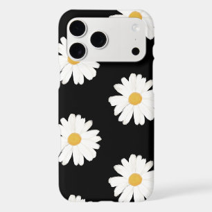 Daisy Oil Paint Style Flower Pattern Girly Black
