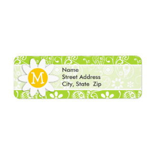 Daisy on Citron Green Paisley; Floral