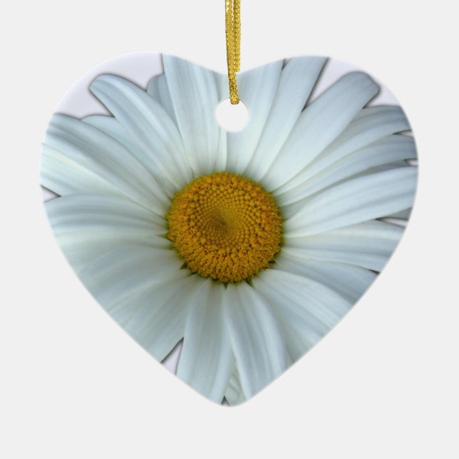 Daisy Ornament Personalized Christmas Decoration (Front)